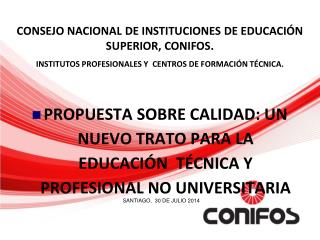 CONSEJO NACIONAL DE INSTITUCIONES DE EDUCACIÓN SUPERIOR, CONIFOS.