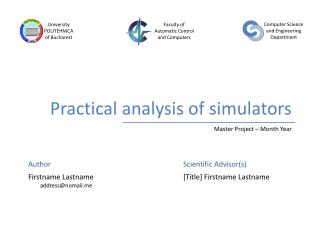 Practical analysis of simulators