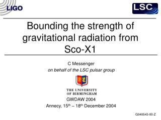 Bounding the strength of gravitational radiation from Sco-X1