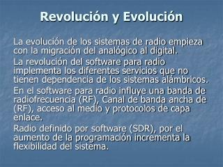 Revolución y Evolución