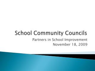 School Community Councils