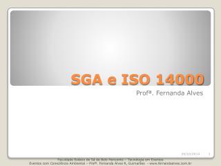 SGA e ISO 14000