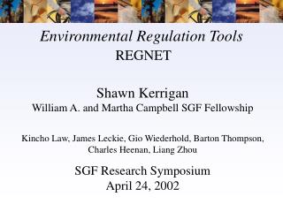 Environmental Regulation Tools REGNET