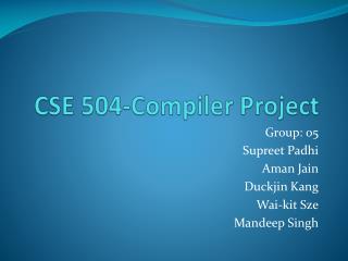 CSE 504-Compiler Project