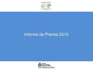 Informe de Prensa 2010
