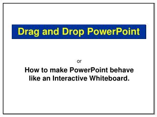 Drag and drop powerpoint не работает