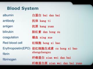 Blood System