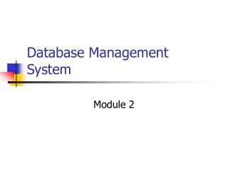 Database Management System