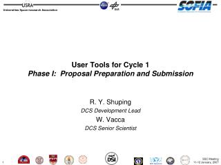 User Tools for Cycle 1 Phase I: Proposal Preparation and Submission
