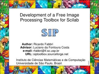 Development of a Free Image Processing Toolbox for Scilab