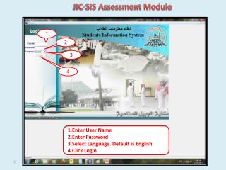 JIC-SIS Assessment Module