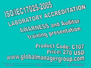 ISO 17025 Awareness and Auditor Training