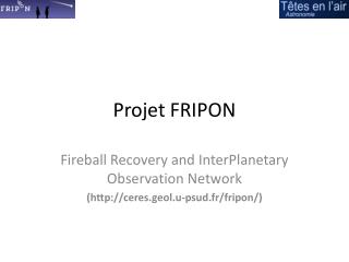 Projet FRIPON