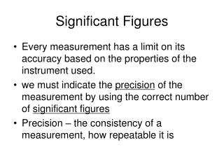 Significant Figures