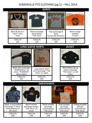 SOMERVILLE PTO CLOTHING (pg 1) – FALL 2014