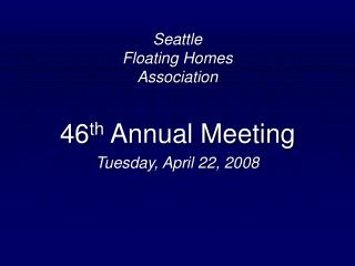Seattle Floating Homes Association
