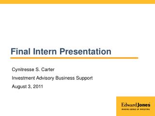 Final Intern Presentation