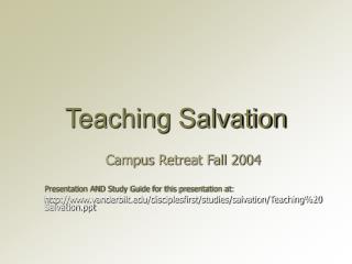 Teaching Salvation
