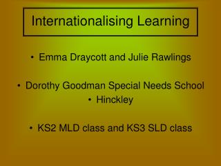 Internationalising Learning