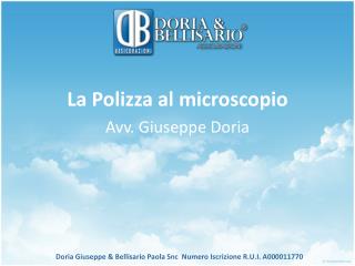 La Polizza al microscopio Avv. Giuseppe Doria