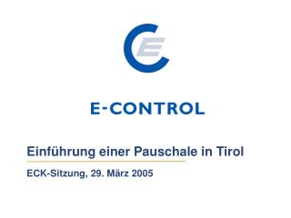 Einführung einer Pauschale in Tirol