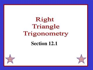 Right Triangle Trigonometry