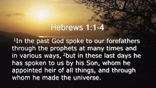 Hebrews 1:1-4