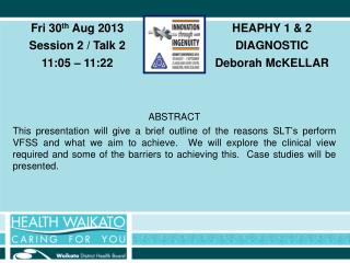 HEAPHY 1 &amp; 2 DIAGNOSTIC Deborah McKELLAR