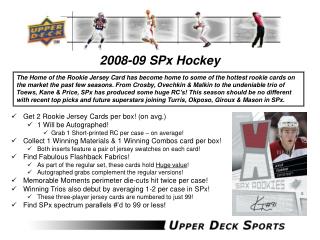 2008-09 SPx Hockey
