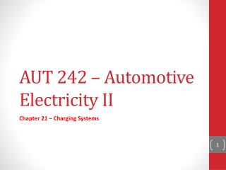 AUT 242 – Automotive Electricity II