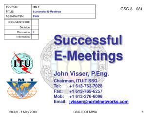 Successful E-Meetings