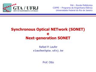 Synchronous Optical NETwork (SONET) e Next-generation SONET