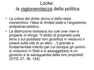 Locke: la ragionevolezza della politica