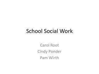 School Social Work