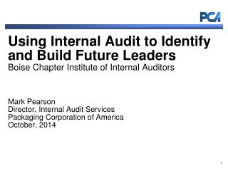 PCA and PCA internal audit overview The metrics: how successful have we been?