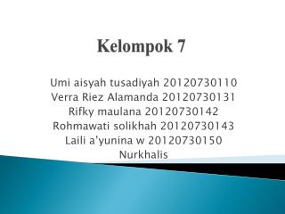 Kelompok 7