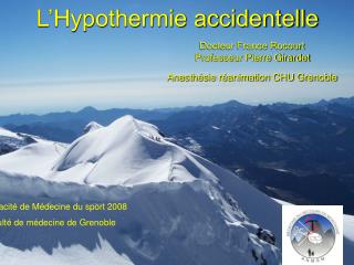 L’Hypothermie accidentelle