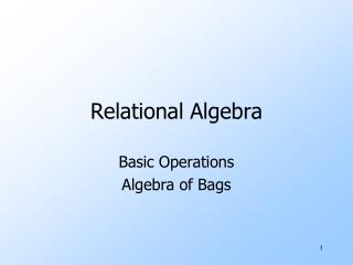 Relational Algebra