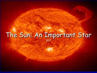 The Sun: An Important Star 14.7