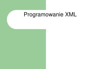 Programowanie XML