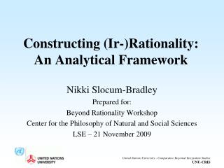 Constructing (Ir-)Rationality: An Analytical Framework