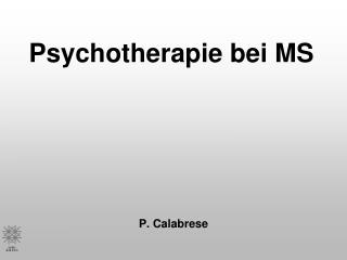 Psychotherapie bei MS