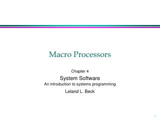 Macro Processors