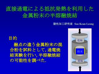 直接通電による抵抗発熱を利用した 金属粉末の半溶融焼結