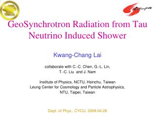 GeoSynchrotron Radiation from Tau Neutrino Induced Shower