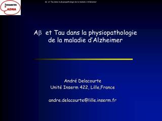 A b et Tau dans la physiopathologie de la maladie d Alzheimer