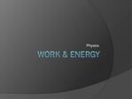 Work energy