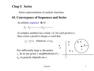 Chap 5. Series Series representations of analytic functions