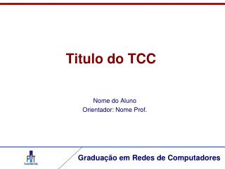 Titulo do TCC