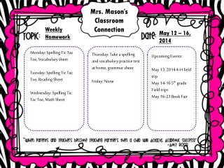 Mrs. Mason’s Classroom Connection